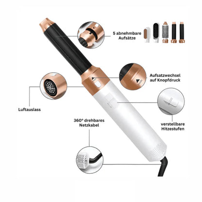 AirStyler Pro™ 5-in-1 - Haartrockner, Lockenstab & Glätteisen